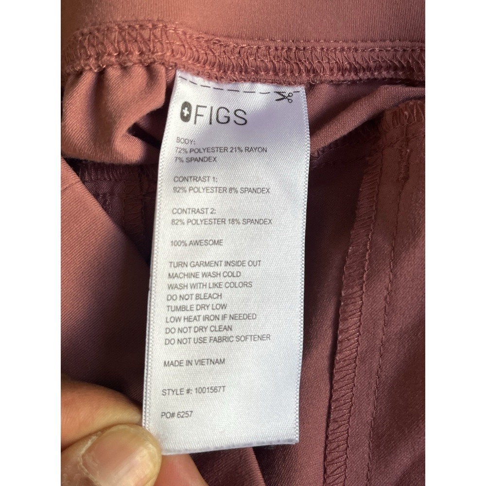 FIGS Isabel Wide Leg Scrub Pants Mauve 2XL - Picture 5 of 6